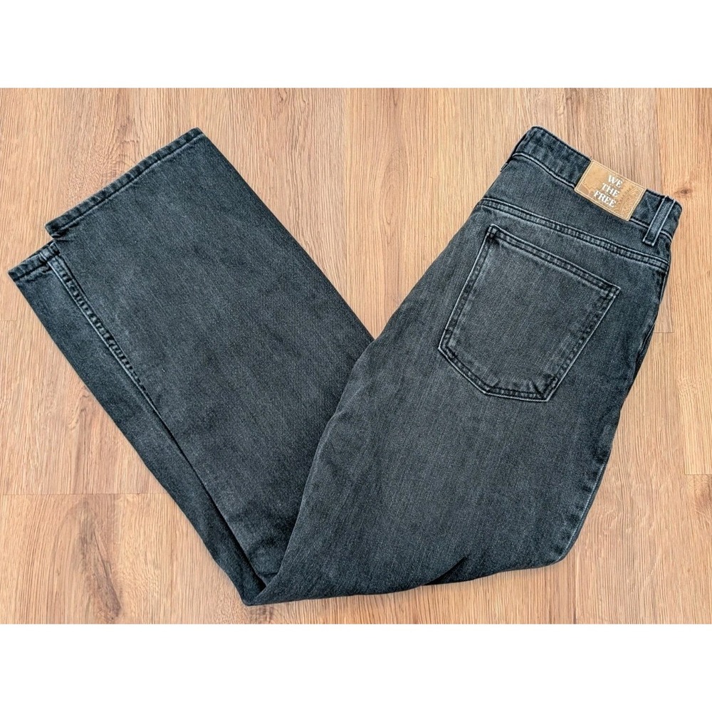 We the free Free People Pacifica High Rise Slim‎ Straight Black Jeans Size 30